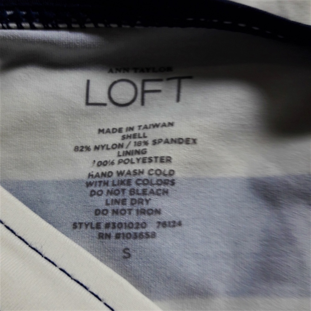 Ann Taylor LOFT Top Sweetheart Tankini Ruched Nylon Spandex Stretchy - Picture 5 of 5